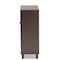 Baxton Studio Rossin Modern Dark Brown Finished Wood 2-Door Entryway Shoe Storage Cabinet with Bottom Shelf 182-11687-Zoro - alternate 6